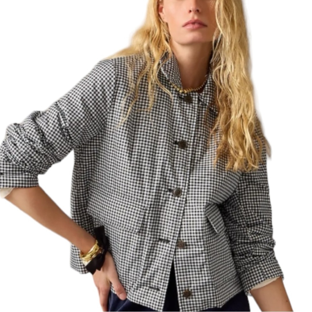 J. Crew Black and White Checkered gingham Jacket